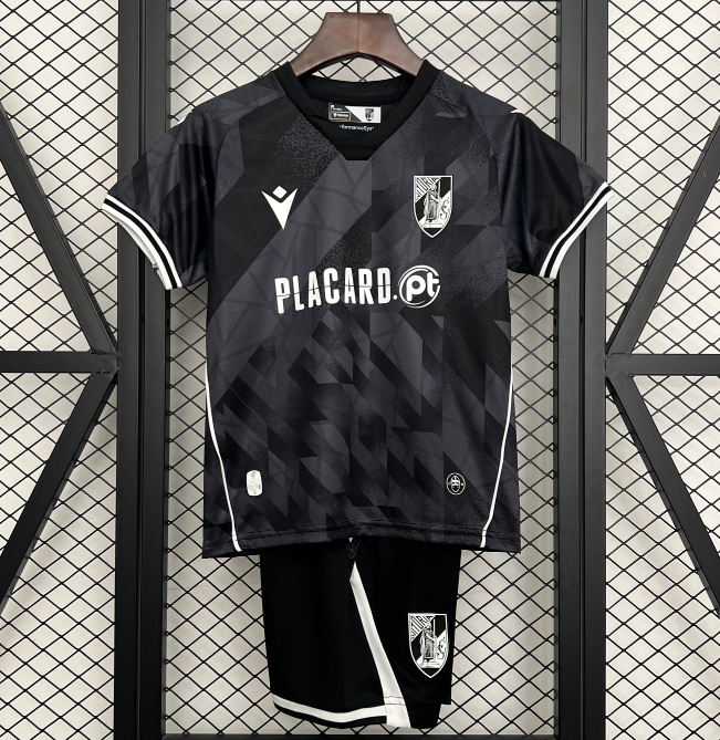2025-26 Vitória de Guimarães Kids Away Soccer Kits Shirt With Shorts